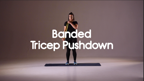 HIIT Exercises for Triceps - Banded Tricep Push Down